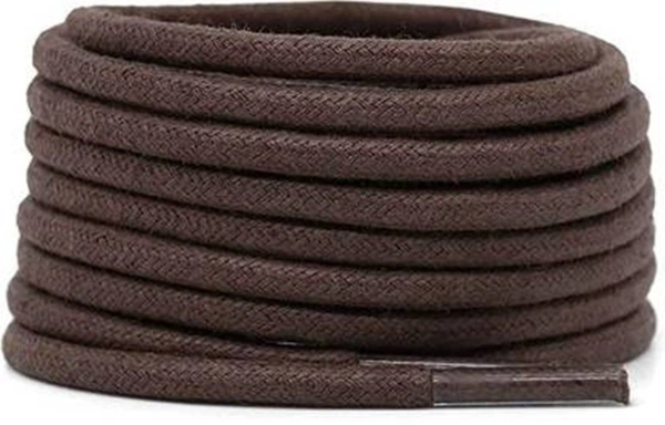 GRAH SANGRAH® (2 Pair) Waxed Round Shoelaces Dress Shoes Boots Leather Shoe Laces for Formal Shoes  - 75 cm, Dark Brown